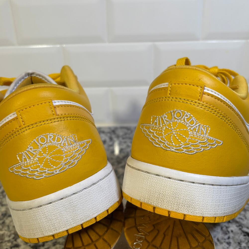 Nike Air Jordan 1 Low Pollen Yellow White Men’s Size 13 - Picture 9 of 11